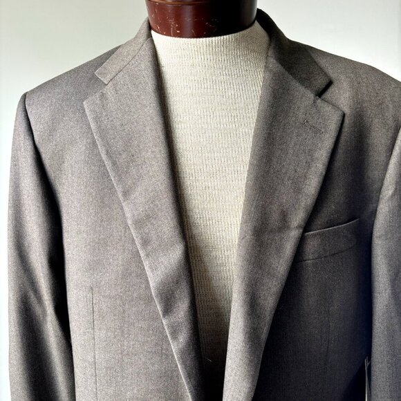 Bespoke Hickey-Freeman Blazer Lindsey Brown Worsted Wool Sport Coat‎ 42L USA - Picture 1 of 10